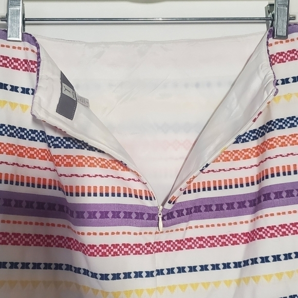 Tristan Pencil Skirt Colourful Stripes Size 2 - Picture 5 of 6